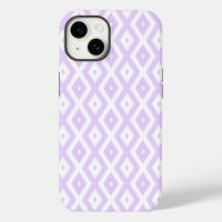 Lilac purple and white diamond pattern