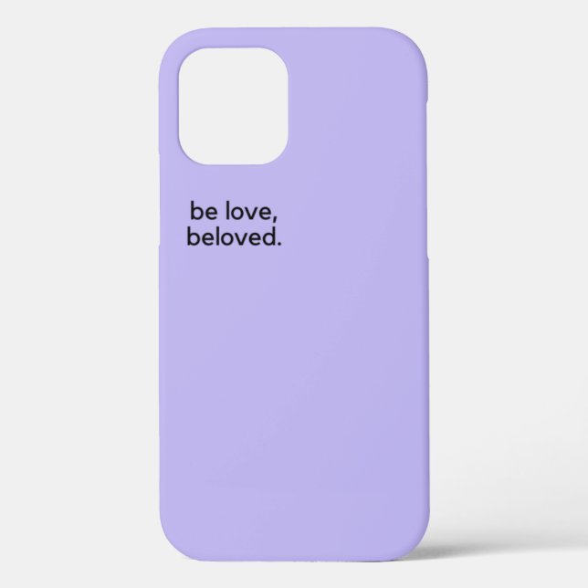 Lilac Purple Apple iPhone 12 Cover Be Love  (Back)