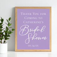 Lilac Purple Bridal Shower Customized Welcome