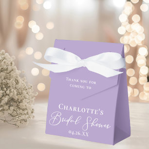 Lilac Purple Bridal Shower White Personalized Favour Box