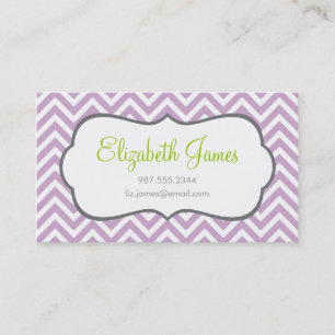 Lilac Purple Chevron Business Card