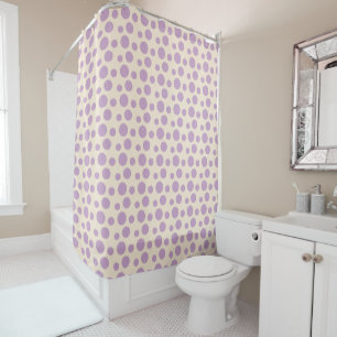 Lilac Purple Circles Shower Curtain