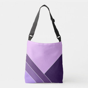 Lilac Purple Elegant Vee Home Pattern Crossbody Bag