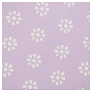 Lilac Purple Flowers Boho Aesthetic Pattern Fabric