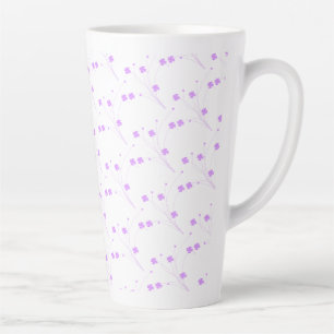 Lilac Purple Flowers, Small Pastel Floral Print Latte Mug
