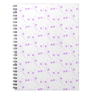 Lilac Purple Flowers, Small Pastel Floral Print Notebook