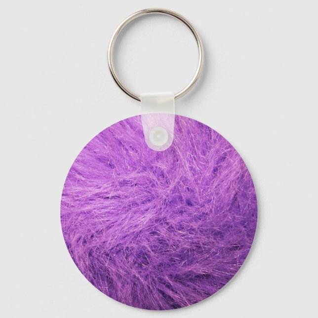 Lilac Purple Fur Key Ring (Front)