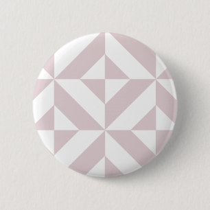 Lilac Purple Geometric Deco Cube Pattern 6 Cm Round Badge