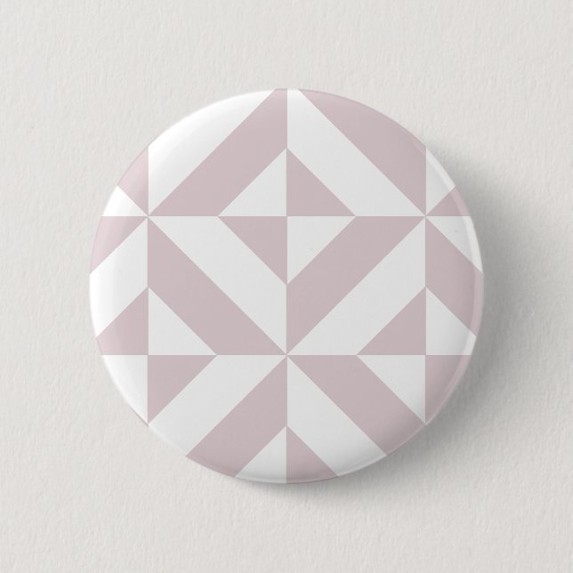 Lilac Purple Geometric Deco Cube Pattern 6 Cm Round Badge (Front)