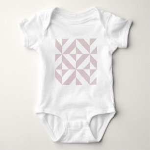 Lilac Purple Geometric Deco Cube Pattern Baby Bodysuit