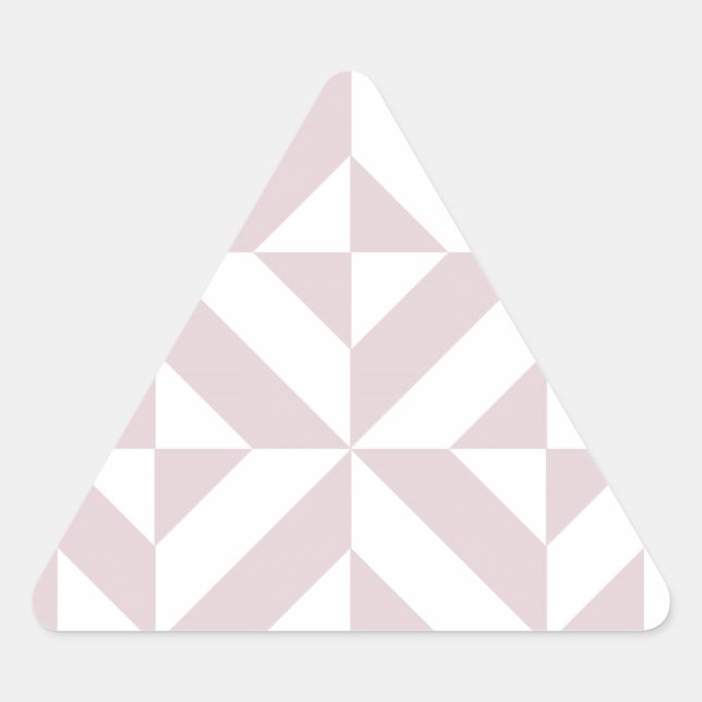 Lilac Purple Geometric Deco Cube Pattern Triangle Sticker (Front)
