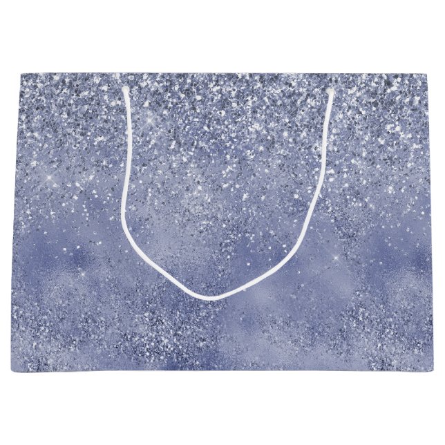 Lilac Purple Glitter Glitz sparkle glam Large Gift Bag (Front)