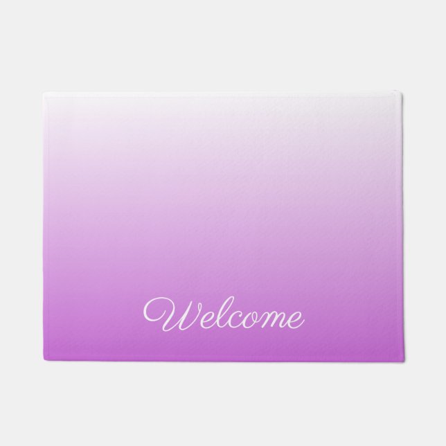Lilac purple ombre personalised name doormat (Front)