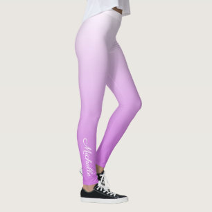 Lilac purple ombre personalised name leggings