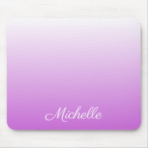 Lilac purple ombre personalised name mouse pad