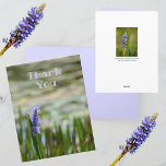 Lilac Purple Pickerelweed Flower Monet Inspired Note Card<br><div class="desc">The single spike of the Pickerelweed, Ponteseria cordata, blooming with flowers of lilac and purple against the wash in shades of green and golden yellow. These beautiful nature photography cards may be used for thank you notes or the front text "Thank You" may be easily changed or deleted The cards...</div>