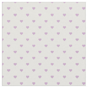 Lilac Purple Polka Dot Hearts Fabric