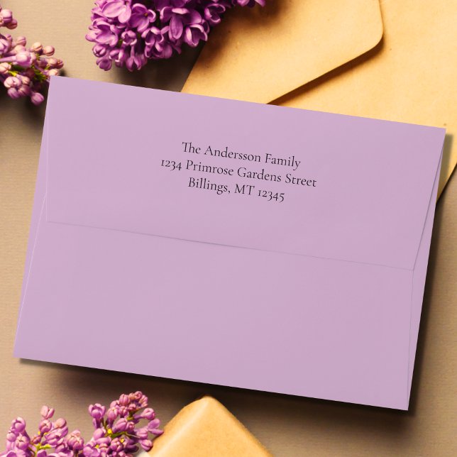 Lilac Purple Return Address  Envelope (Creator Uploaded)