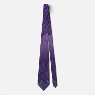 Lilac Purple Tartan Feather Pattern Tie