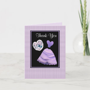 LILAC PURPLE Thank You - Bridal Shower Card