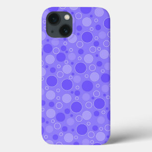 Lilac purple tones with polka dots in retro sixtie iPhone 13 case
