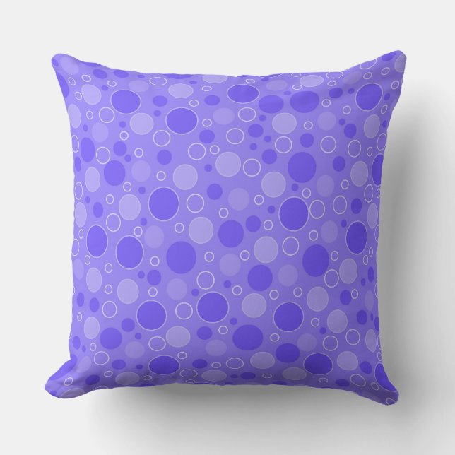 Lilac purple tones with polka dots in retro sixtie cushion (Front)