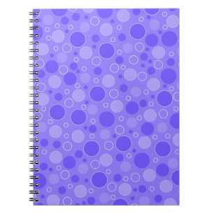 Lilac purple tones with polka dots in retro sixtie notebook