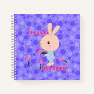 Lilac purple tones with polka dots in retro sixtie notebook