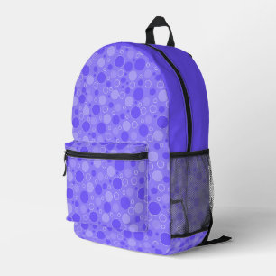 Lilac purple tones with polka dots in retro sixtie printed backpack
