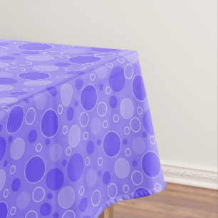 Lilac purple tones with polka dots in retro sixtie tablecloth