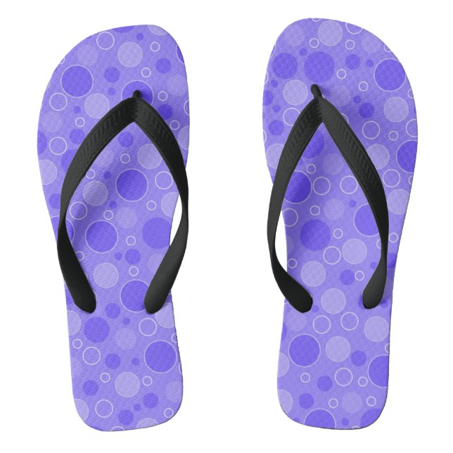 Lilac purple tones with polka dots in retro sixtie thongs (Footbed)