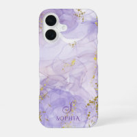Lilac purple watercolor Ink Customisable