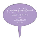 Lilac Purple Wedding Custom Congratulations