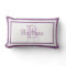 Lilac Purple/ White Monogram Name Keepsake Pillow