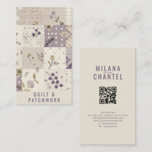 Lilac Quilt Patchwork Handmade Clothing Business Card