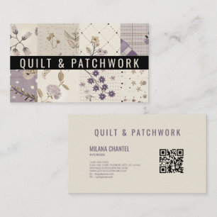Lilac Quilt Patchwork Handmade Clothing Business Card