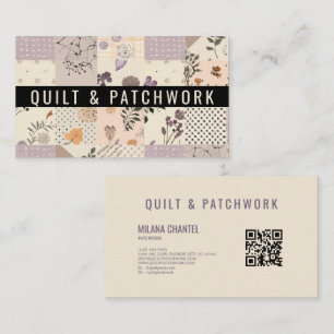 Lilac Quilt Patchwork Handmade Clothing Business Card