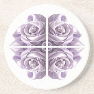 Lilac Rose Abstract Coaster