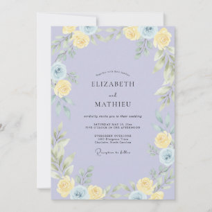 Lilac Serene Botanical Wedding Invitation