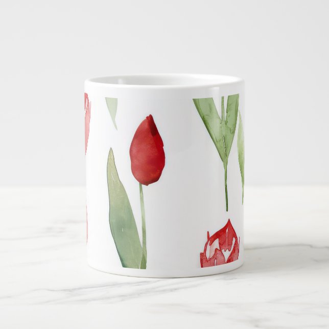 "Lilac Serenity Tea Cup" Large Coffee Mug (Front)