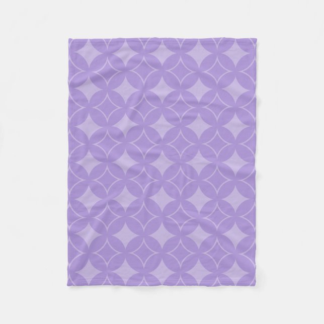 Lilac shippo pattern fleece blanket (Front)