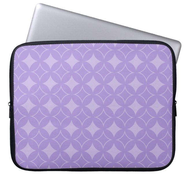 Lilac shippo pattern laptop sleeve (Front)