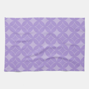 Lilac shippo pattern tea towel