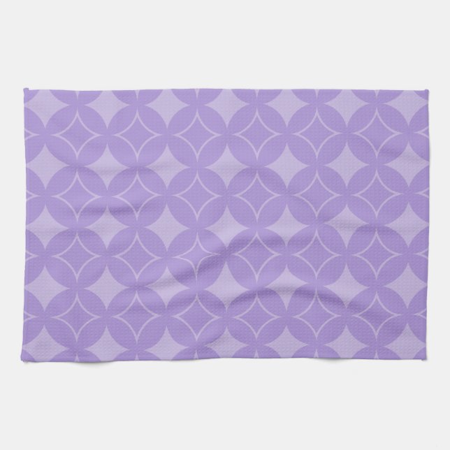 Lilac shippo pattern tea towel (Horizontal)