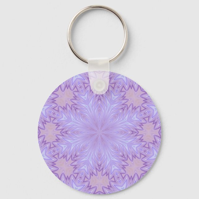 Lilac Silk Christmas Abstract Key Ring (Front)