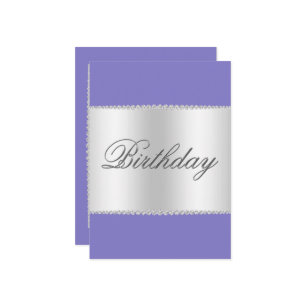 Lilac, Silver & Gems Birthday Invitation