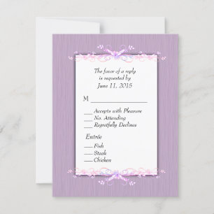 Lilac Simplicity RSVP with Entree Card