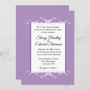 Lilac Simplicity Traditional Wedding Invitation