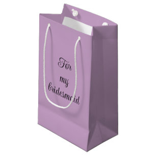 Lilac Solid Colour Bridesmaid Small Gift Bag