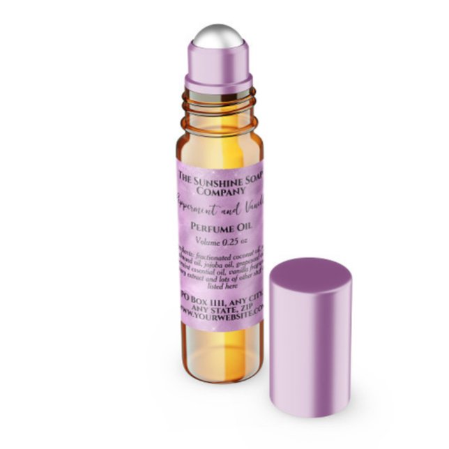 Lilac Sparkles Perfume Roller Bottle label (Creator Uploaded)